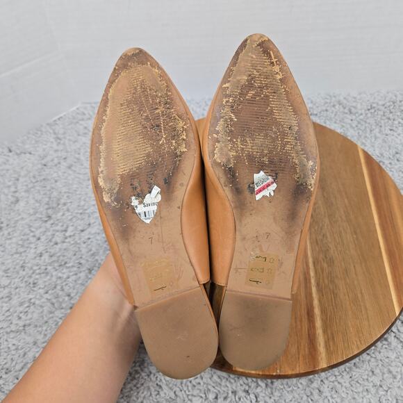 Madewell Womens 7 Margot Slingback Tan Leather Casual Daily Slip On Flats - Picture 8 of 11